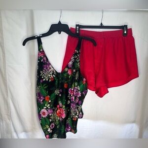 Victoria's Secret Floral Pajama Set Size Medium
